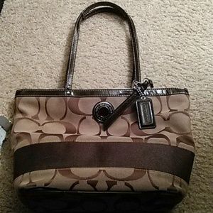100% Authentic brown and tan Coach purse