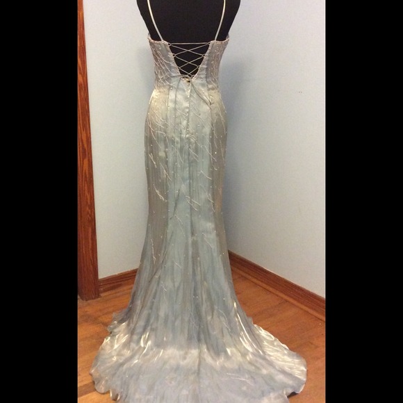 Light blue beaded gown - Picture 2 of 3