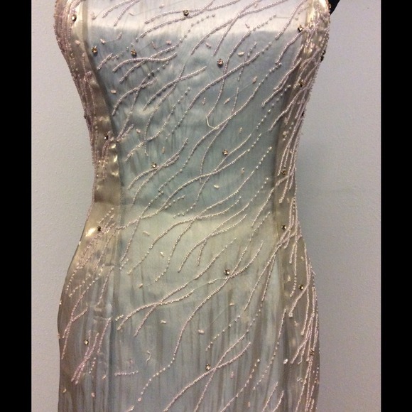 Light blue beaded gown - Picture 3 of 3