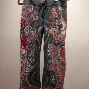 Coi Fish and Flower Sweatpants