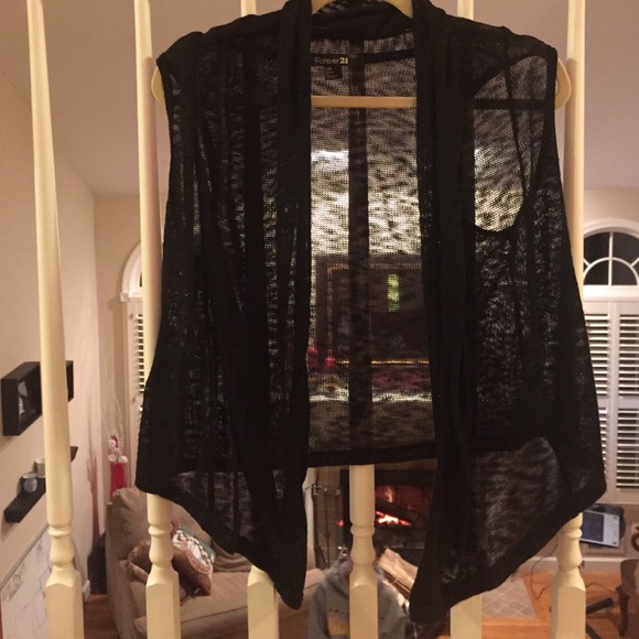 Black sheer cardigan