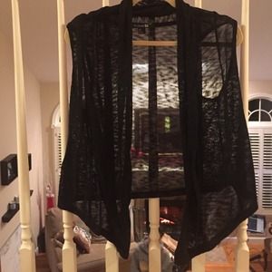 Black sheer cardigan