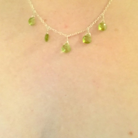 Green drop necklace