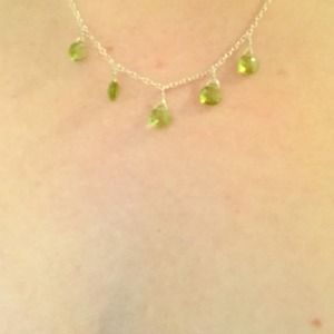 Green drop necklace