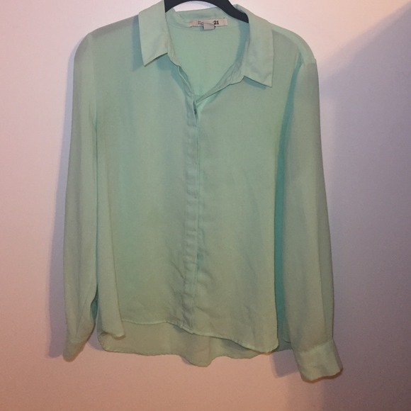 Mint Collared Blouse
