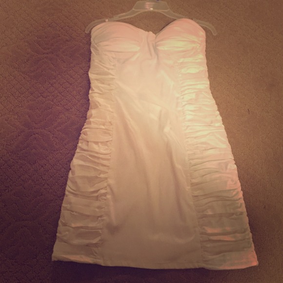 Tight fitted white dress