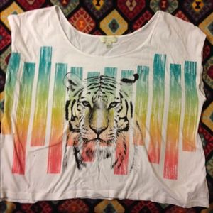 DIRT CHEAP FOREVER 21 TIGER SHIRT SIZE 2X