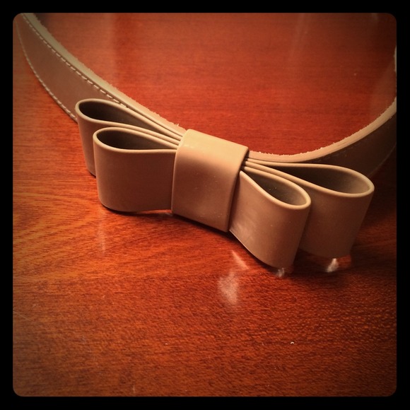 Beige Bow High Waisted Belt