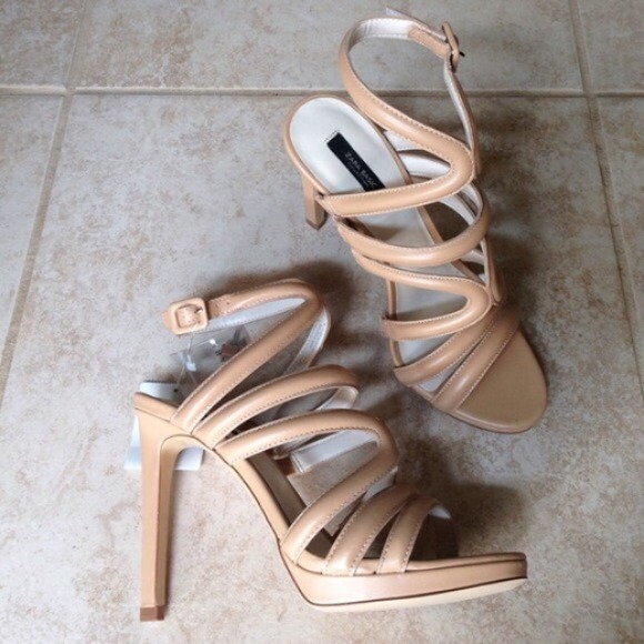 Zara Shoes - Zara Nude Strappy Heels