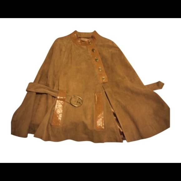 Coach Cashin Suede Cape Camel Color