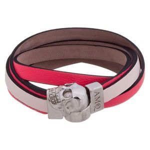 Alexander McQueen double wrap skull bracelet