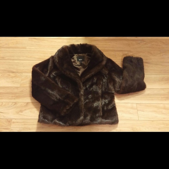 Black Fun Fur Short Coat