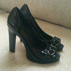 Jessica Simpson black open toe