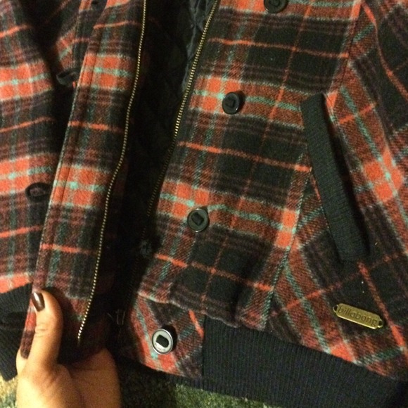 59% off Billabong Jackets & Blazers - Billabong Red Plaid