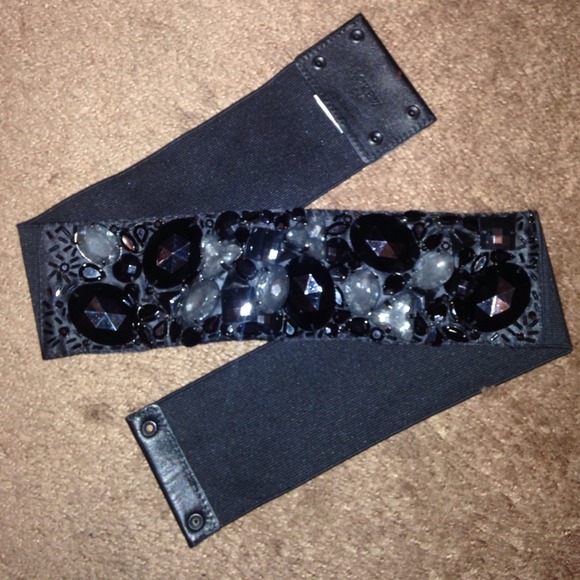 Rhinestone and Bead Encrusted Belt