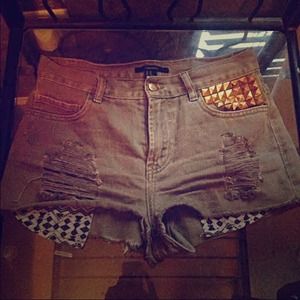 Studded shorts