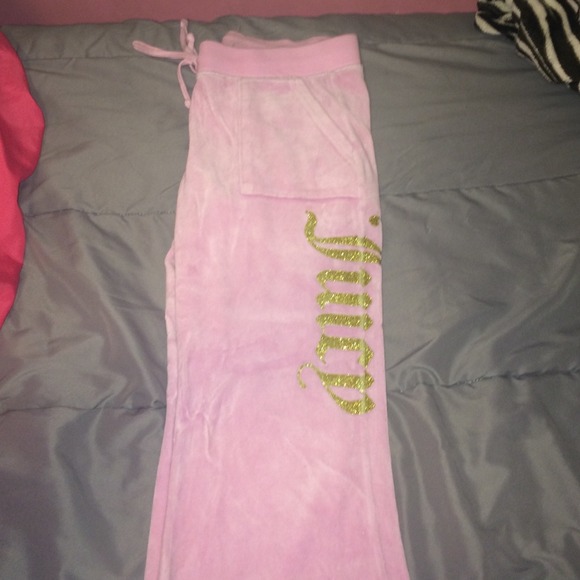 Pink velour juicy sweats