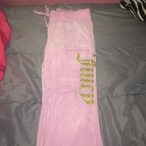 Pink velour juicy sweats