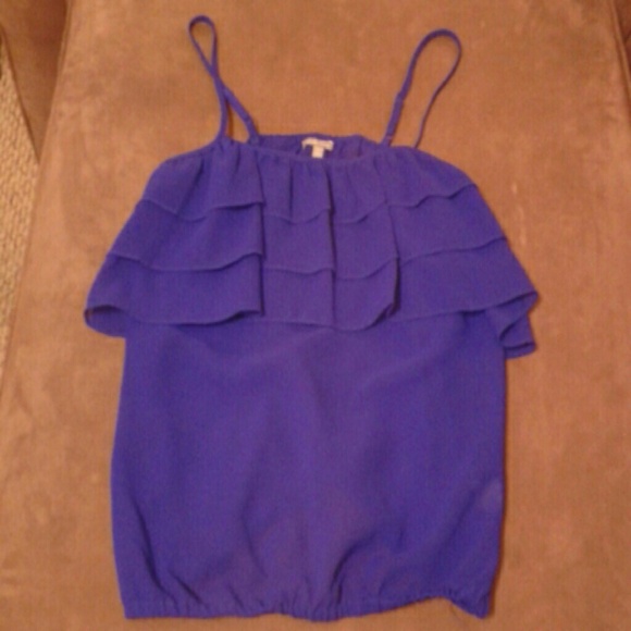 Royal dark blue sleeveless Charlotte russe top