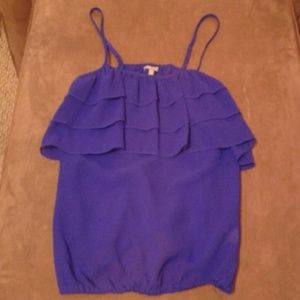 Royal dark blue sleeveless Charlotte russe top