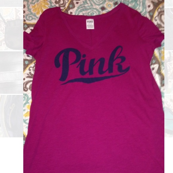 Vs pink v neck shirt