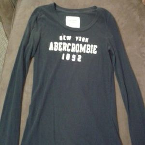 Abercrombie & fitch navy blue long sleeve top