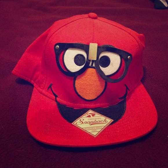 Rare Elmo with Nerd Glasses Hipster Snapback