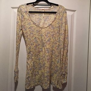 Vintage Free people yellow cotton floral size med
