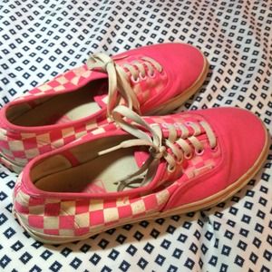 Hot pink vans sneakers size 10