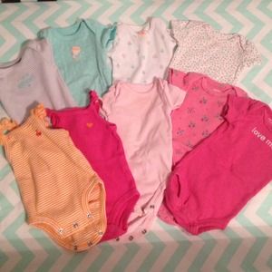 Carter's NB onesies- girls