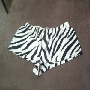 Zebra print sofee shorts
