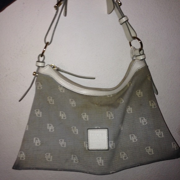Dooney & Bourke White & Grey Purse - Picture 1 of 3