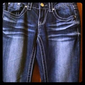 Mossimo dark denim jeans . Size 1( fit 6)