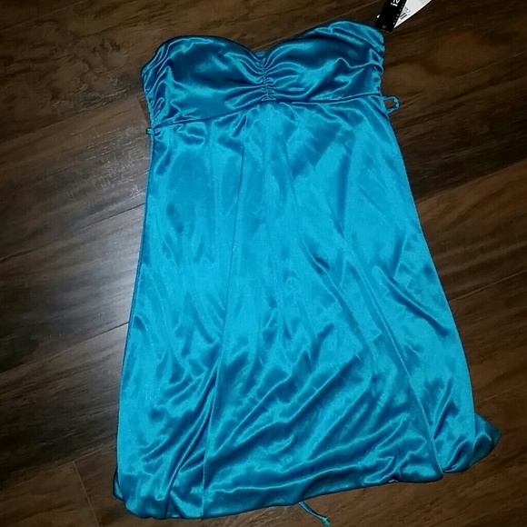 Silk turquoise dress