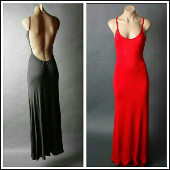 Brand NewBlack or Red Sexy Long Backout Maxi Dress