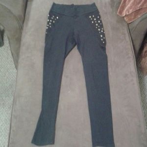 Charlotte russe gold on hips leggings