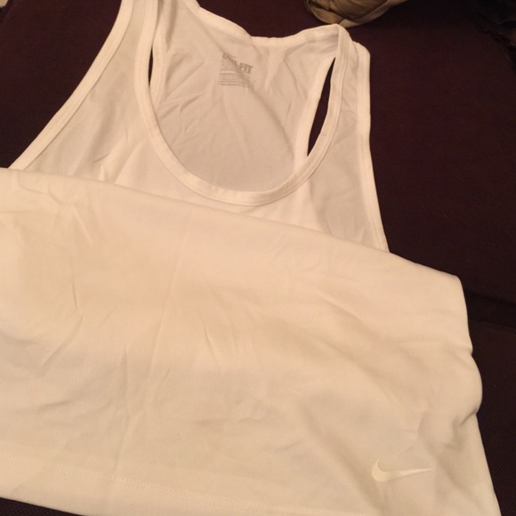 Nike Dri Fit Womens Tank - white