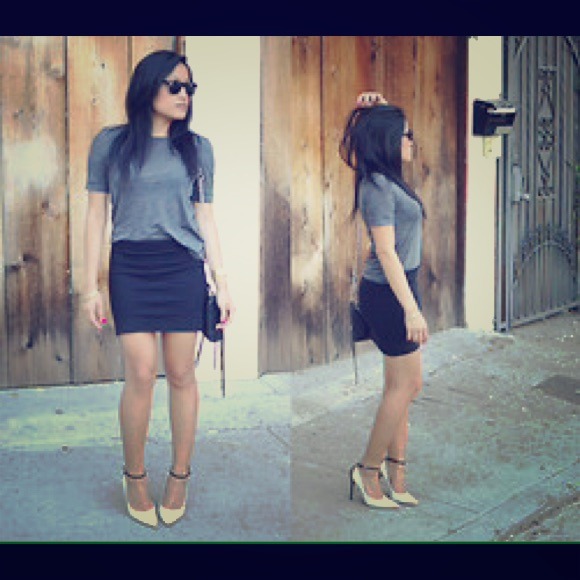 Black mini skirt