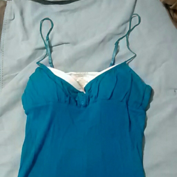 Energie blue and white push up tank top. - Picture 1 of 1