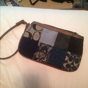 Cute authentic coach wristlet