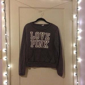 LOVE PINK crew neck hoodie