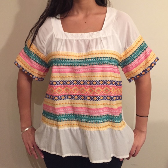 White and colorful prints