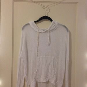 Hollister white hoodie