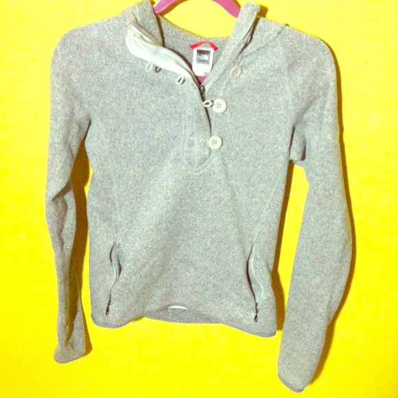 The North Face grey hoodie pullover