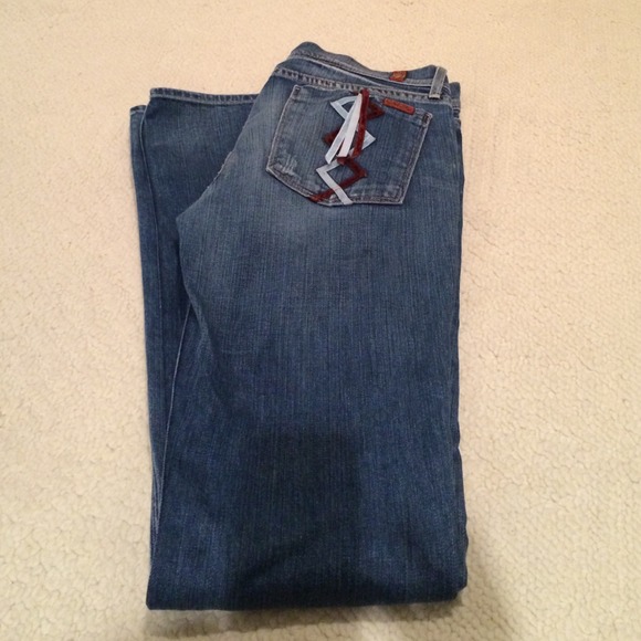 7 FOR ALL MANKIND Pocket Detail Boot Cut Jeans