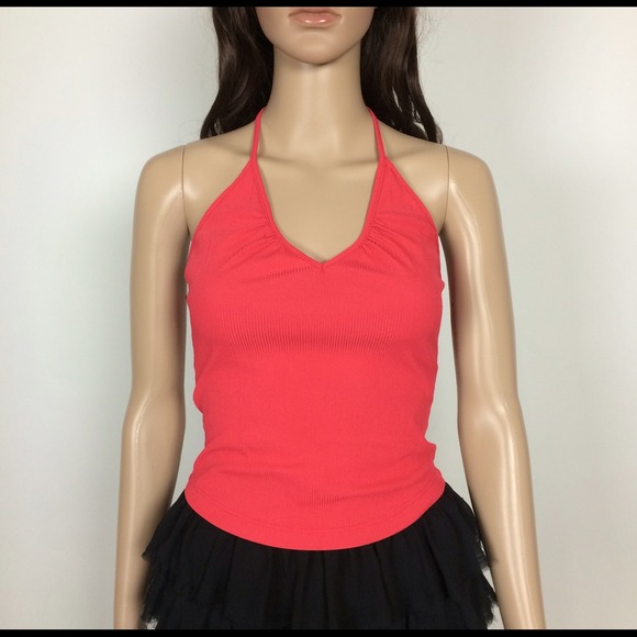 BCBG orange halter tank