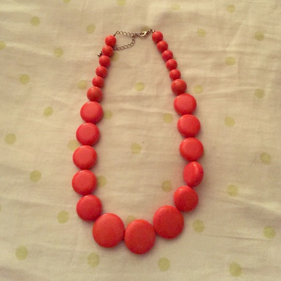 Orange bead necklace
