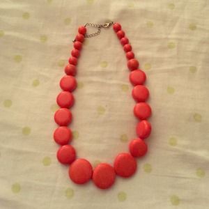 Orange bead necklace