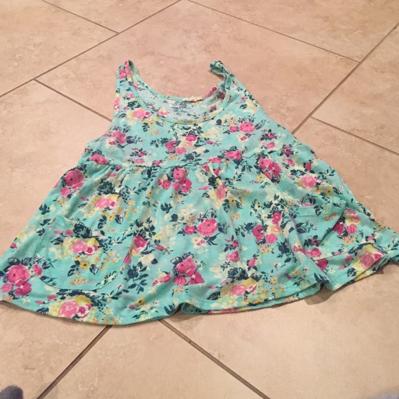 Teal floral swing top