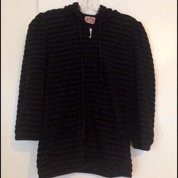 Juicy Couture King Striped Velour Hoodie